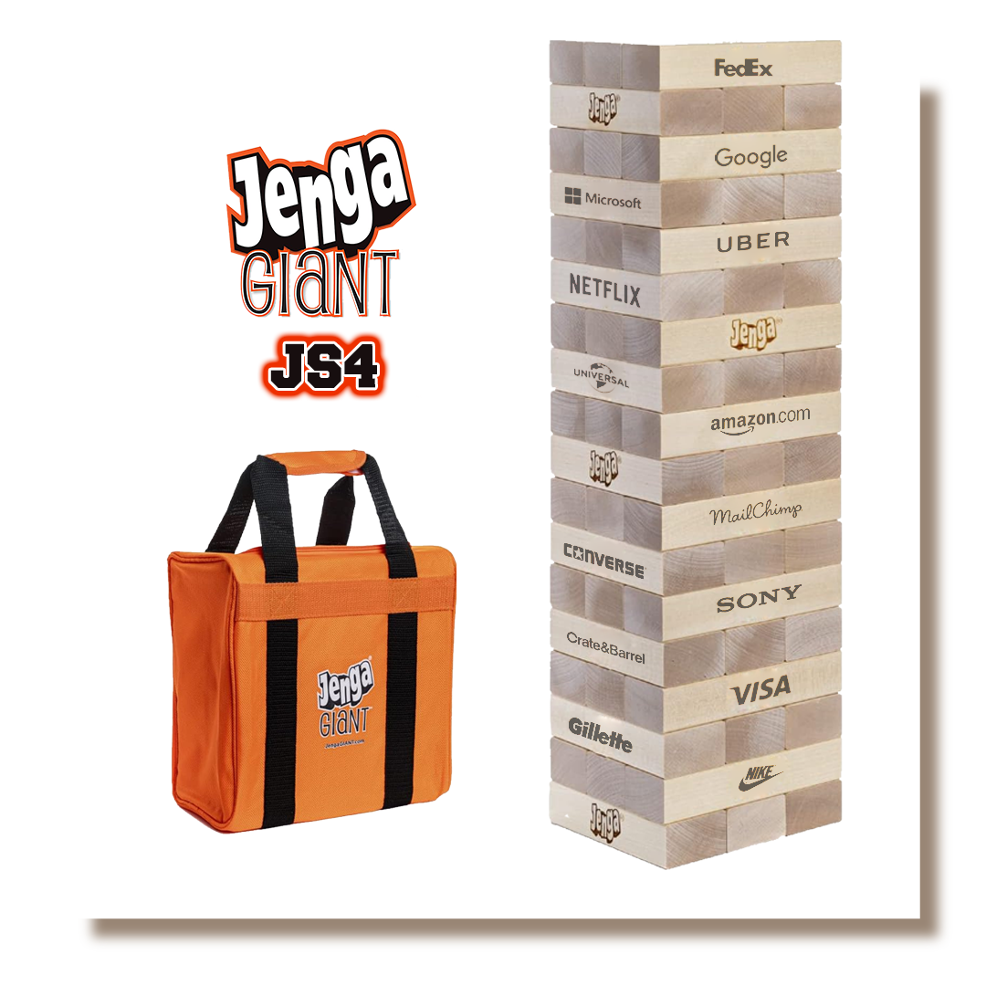 Custom Jenga Games JS4 with Your Corporate or Personalized Logo or Text