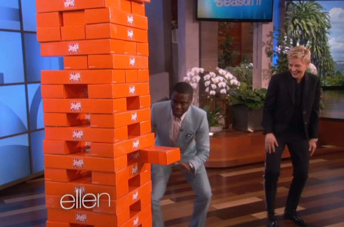 Custom Jenga Giant Game on the Ellen Show