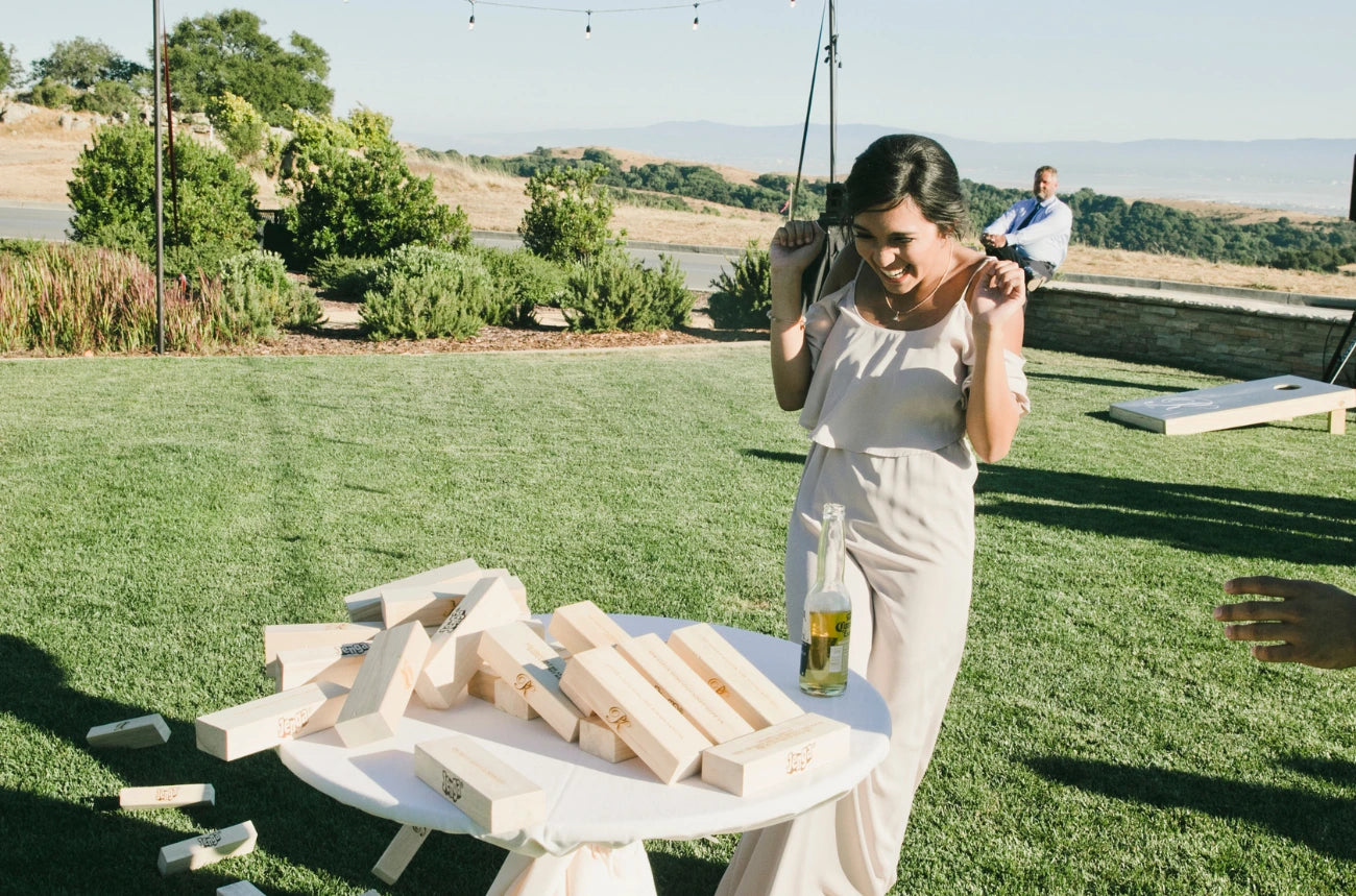 Custom Giant Jenga Game Collapse