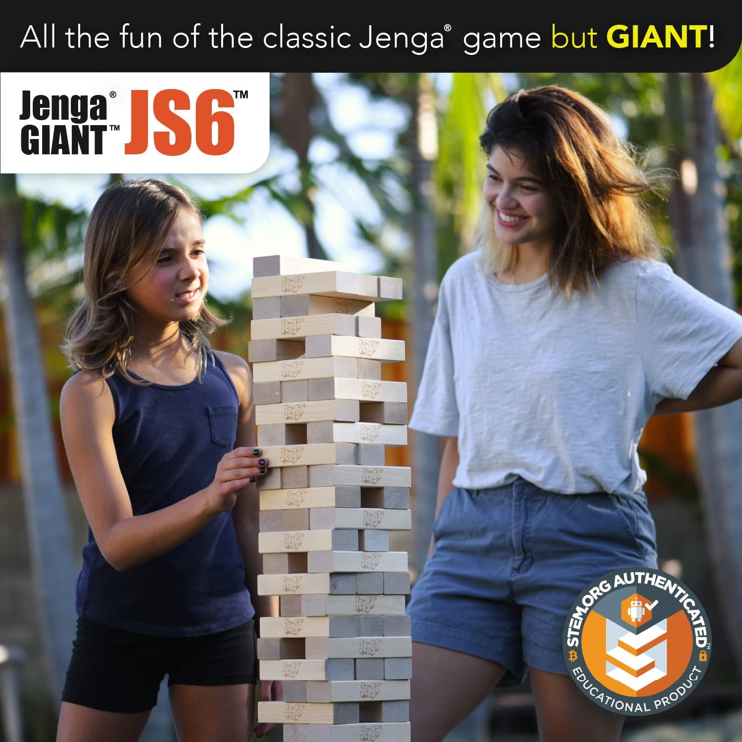 Jenga® Giant™ Custom™ 4' JS6 Game Engraved, Branded or